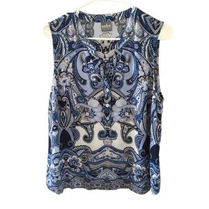 Paisley sleeveless blouse
